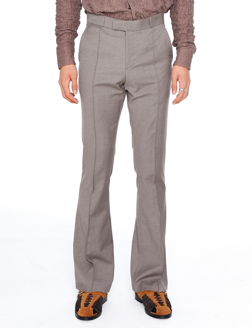 CLASSIC FLARE SUIT PANTS_GREY