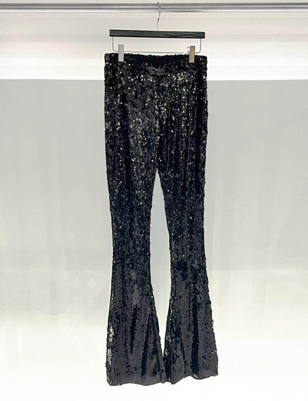 SEQUIN FLARE PANTS_BLACK