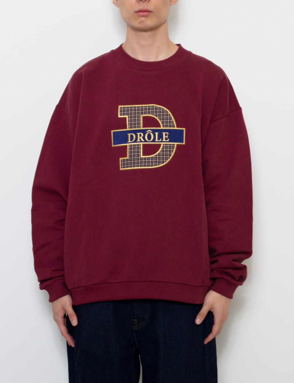 LE SWEATSHIRT DROLE TARTAN_WINE