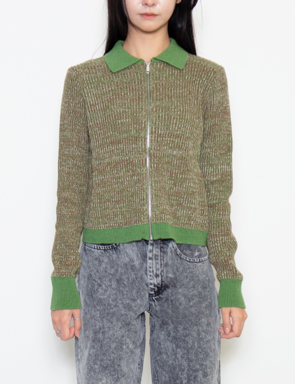 LORLEAI KNIT CARDIGAN_KALE