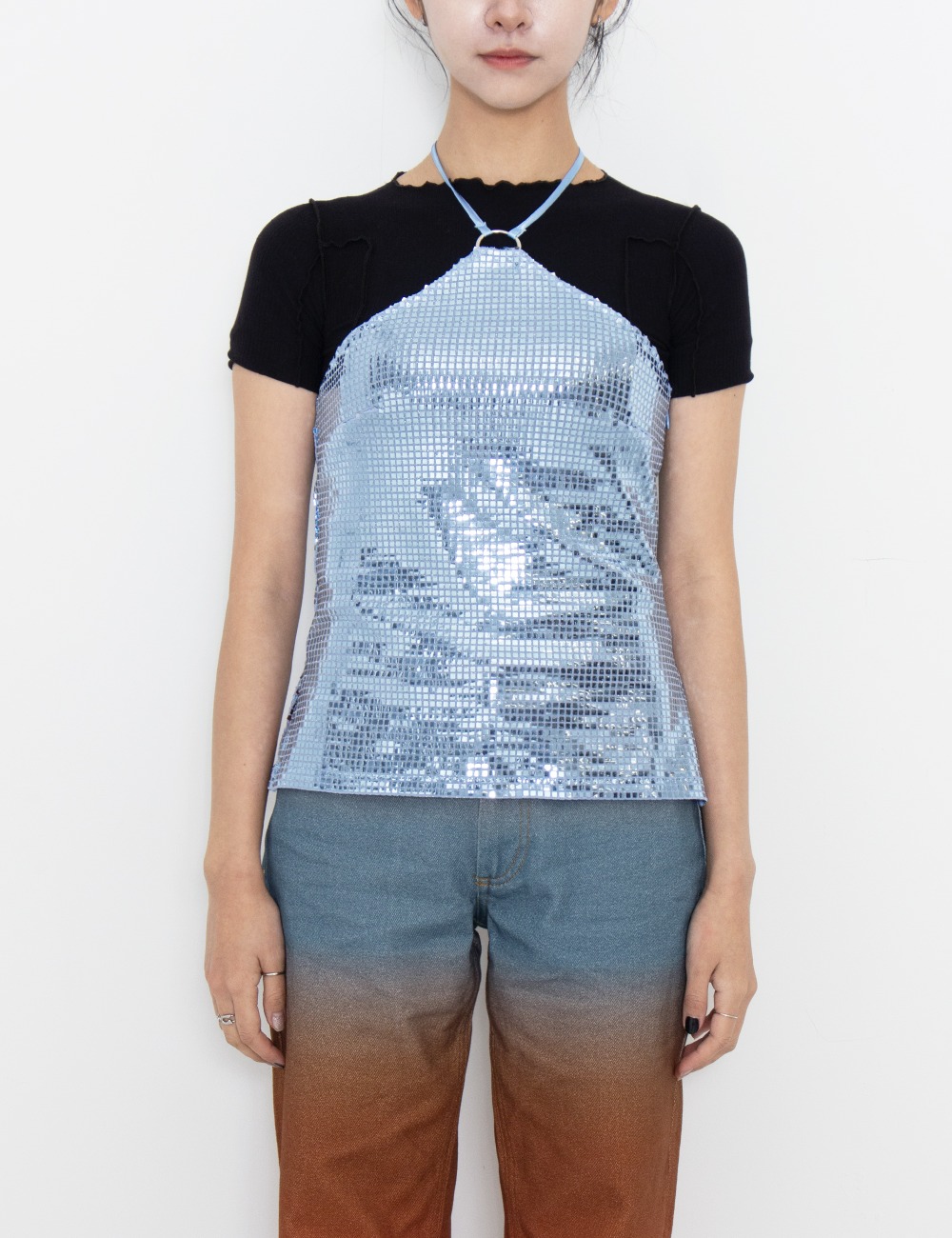 MELINA SEQUIN TOP_SKY