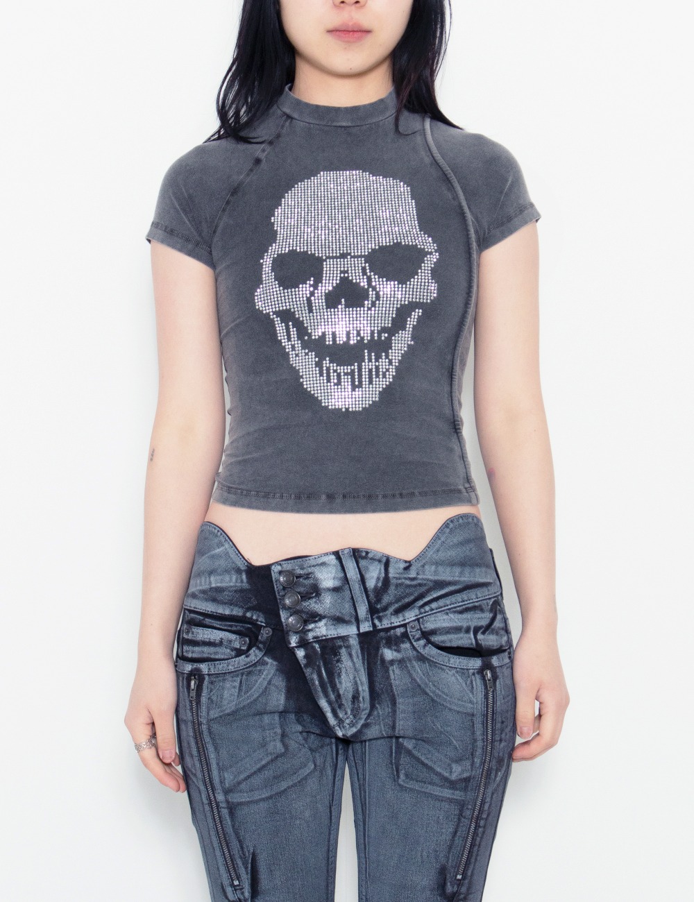 SKULL DEMONSTRATED T-SHIRT_BLACK