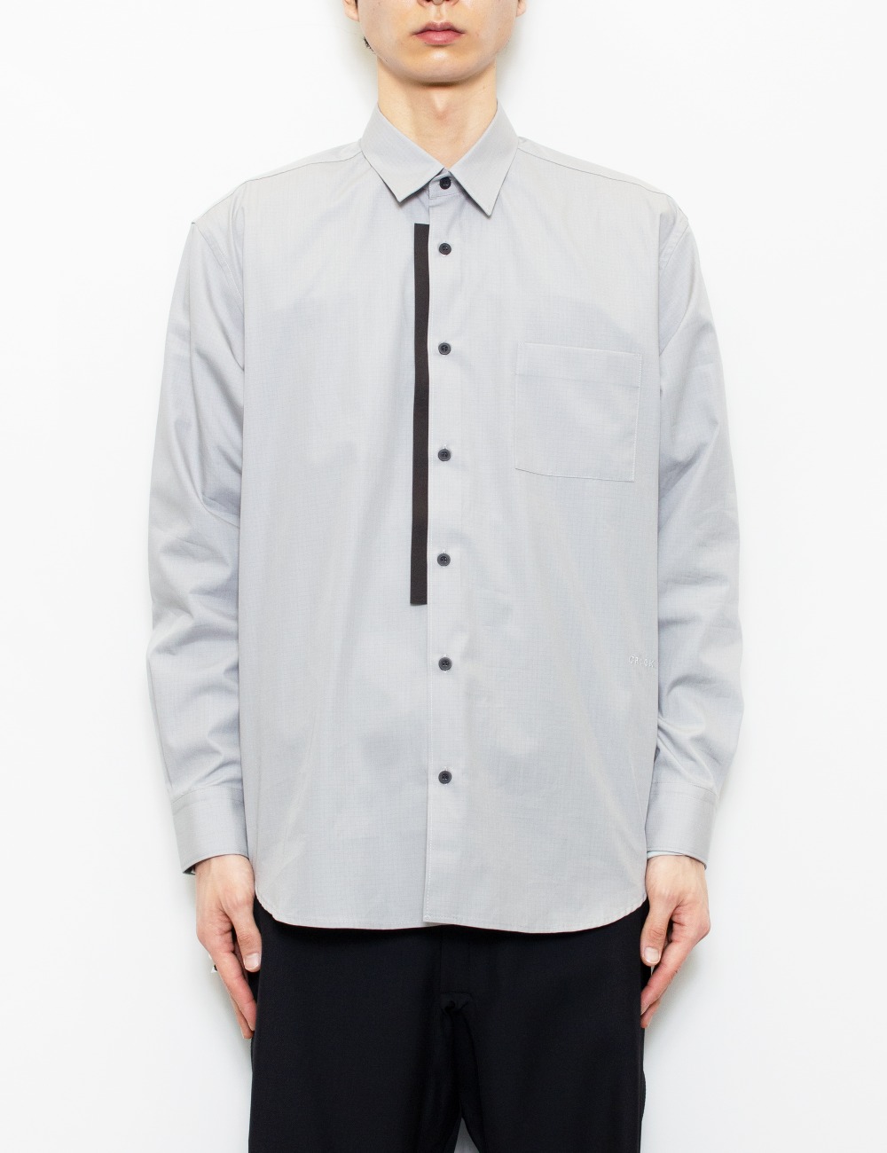 POPELIN L/S SHIRT_PALE GREY