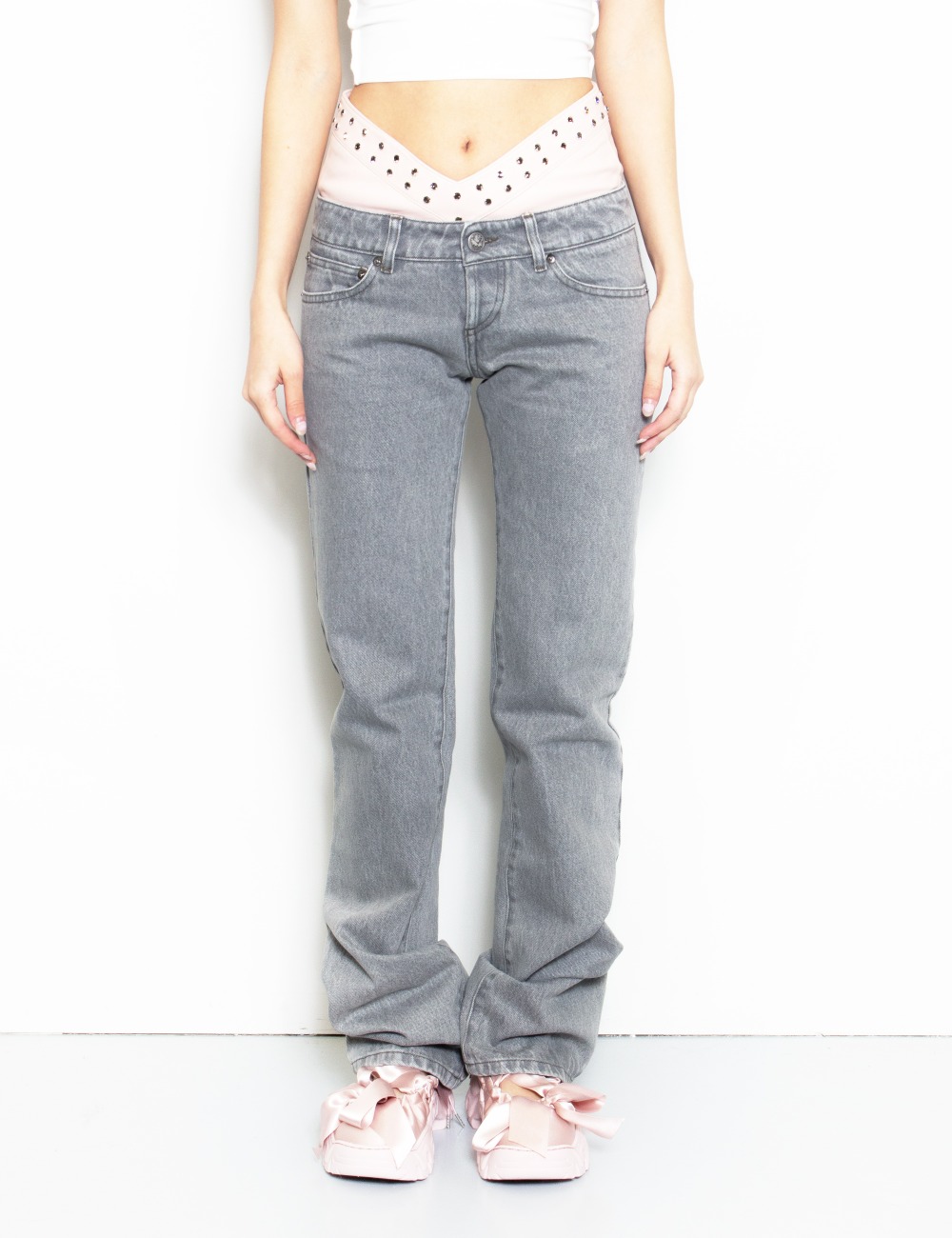 DOUBLE DENIM JEANS_GREY