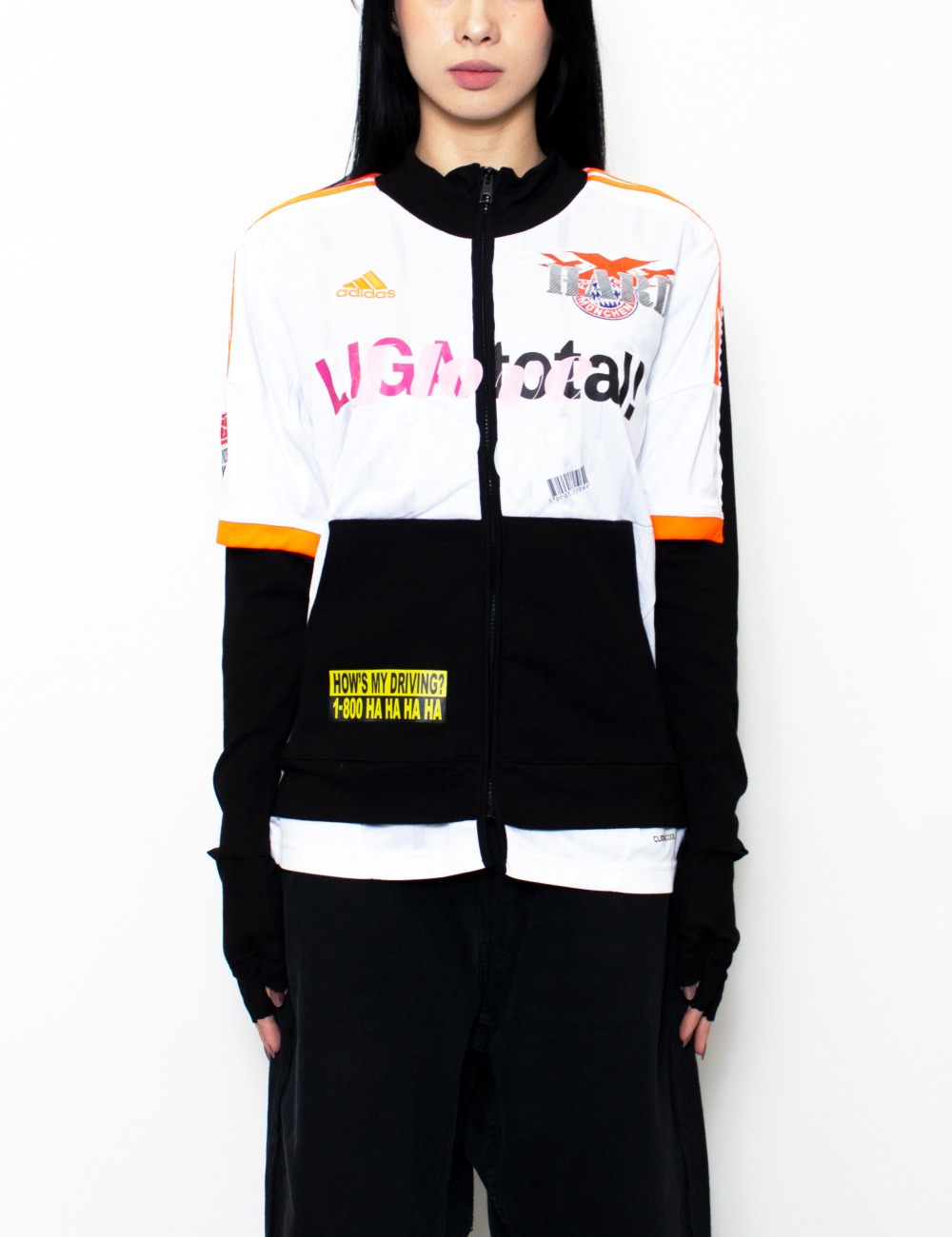 CUT UP SPORTS ZIP UP_WHITE