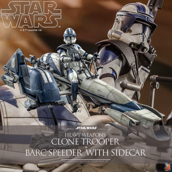 [잔금결제전용][입고완료] 핫토이 TMS077 1/6 스타워즈: 클론 전쟁 헤비 웨폰즈 클론 트루퍼&amp;BARC 스피더 with 사이드카 세트 Hot Toys TMS077 Star Wars: The Clone Wars™ - 1/6th scale Heavy Weapons Clone Trooper™ and BARC Speeder™ with Sideca
