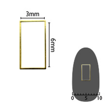 샤레도와 소프트 직사각형 3.5mmx6.5mm 골드