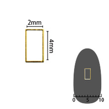 샤레도와 소프트 직사각형 2.5mmx4.5mm 골드