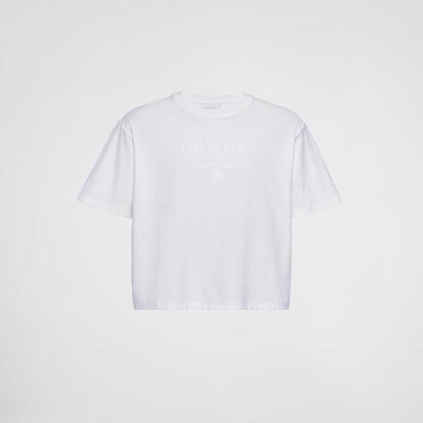프라다 남성 티셔츠 PRADA 테크니컬 코튼 티셔츠 UJN897_14LB_F0009_S_OOO