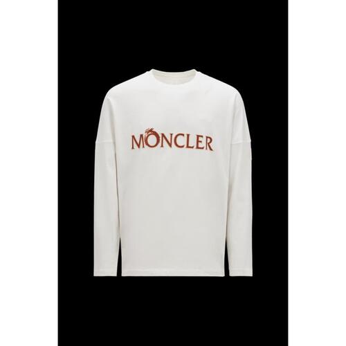 몽클레어 남성 티셔츠 MONCLER 로고가 있는 긴팔 티셔츠 J10918D0001083927034