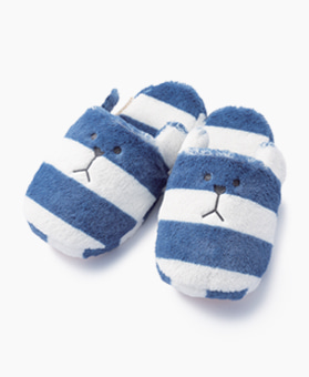 NAVY BORDER SLOTH SLIPPER