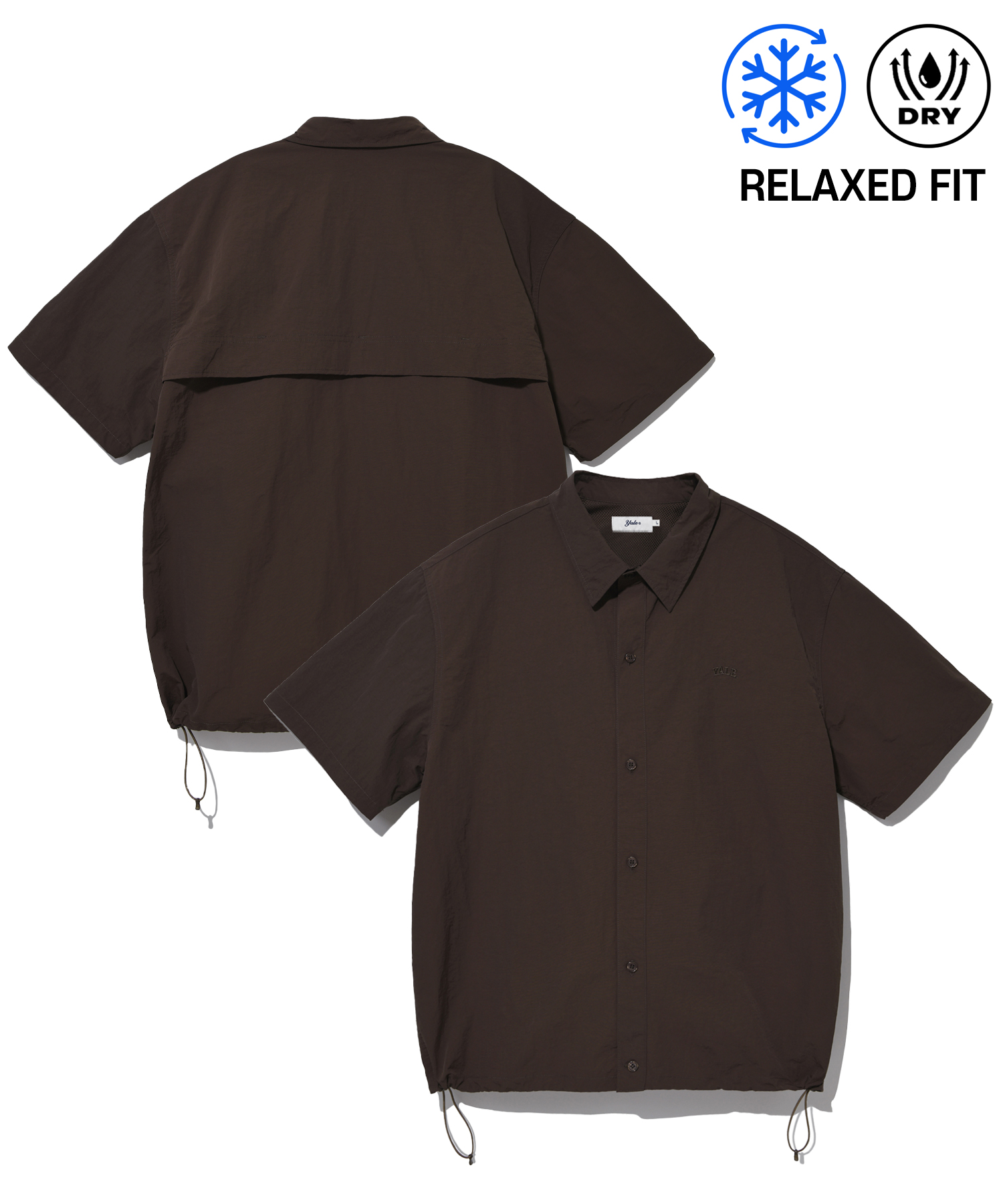 [ONEMILE WEAR] NYLON RELAXED FIT COACH SHIRT BROWN