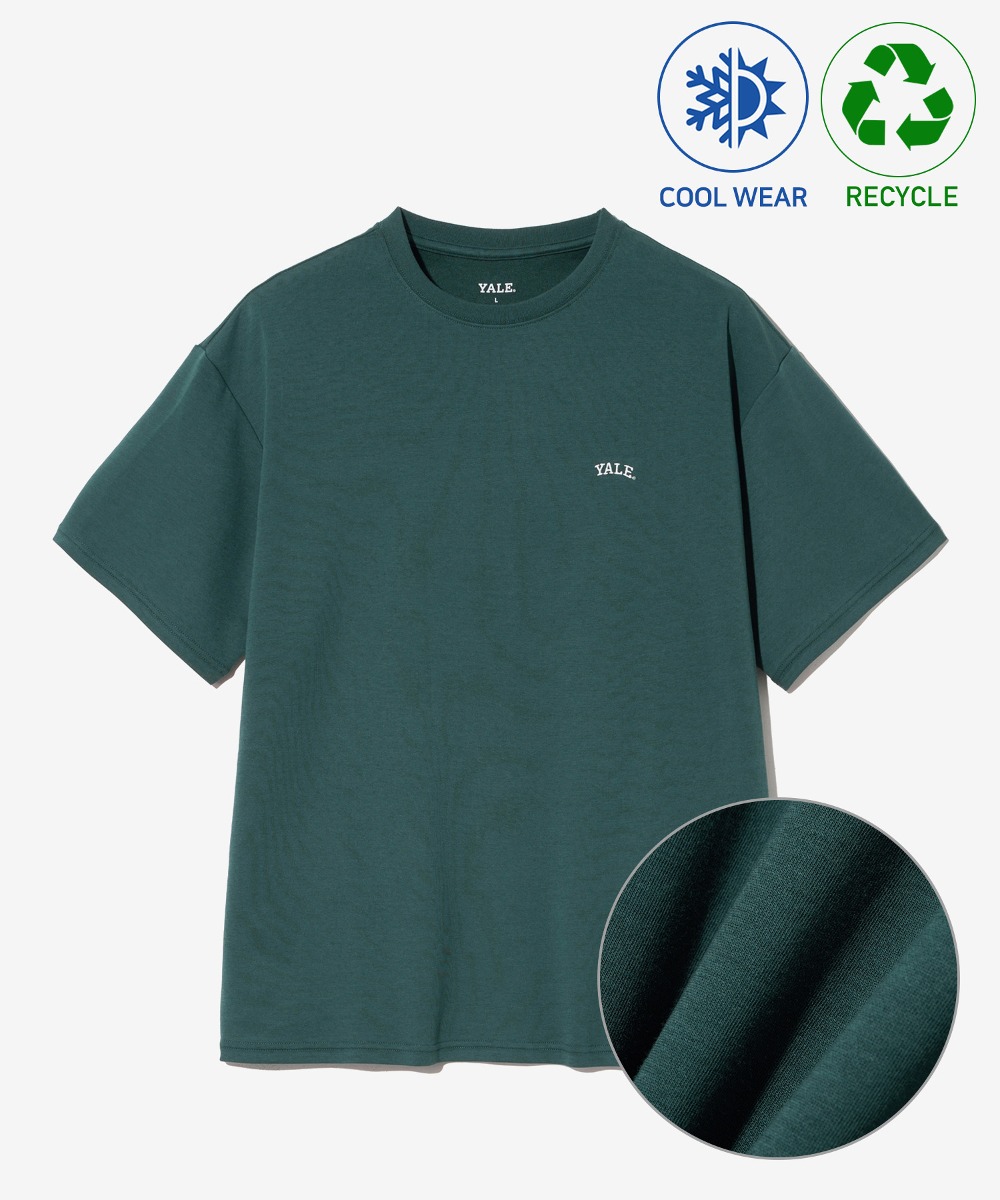 OVERSIZED RECYCLE COOL COTTON T-SHIRT BLUE GREEN