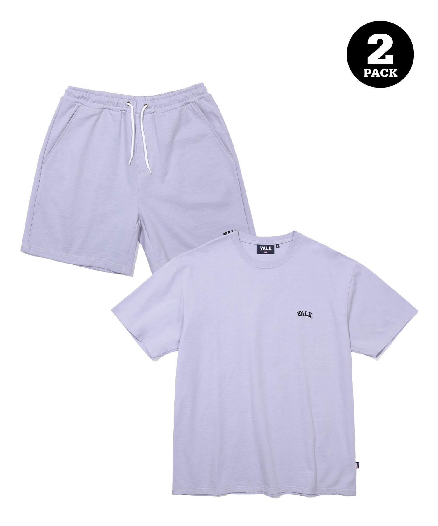 [LOUNGE WEAR] SMALL ARCH TEE + SHORTS SET LAVENDER