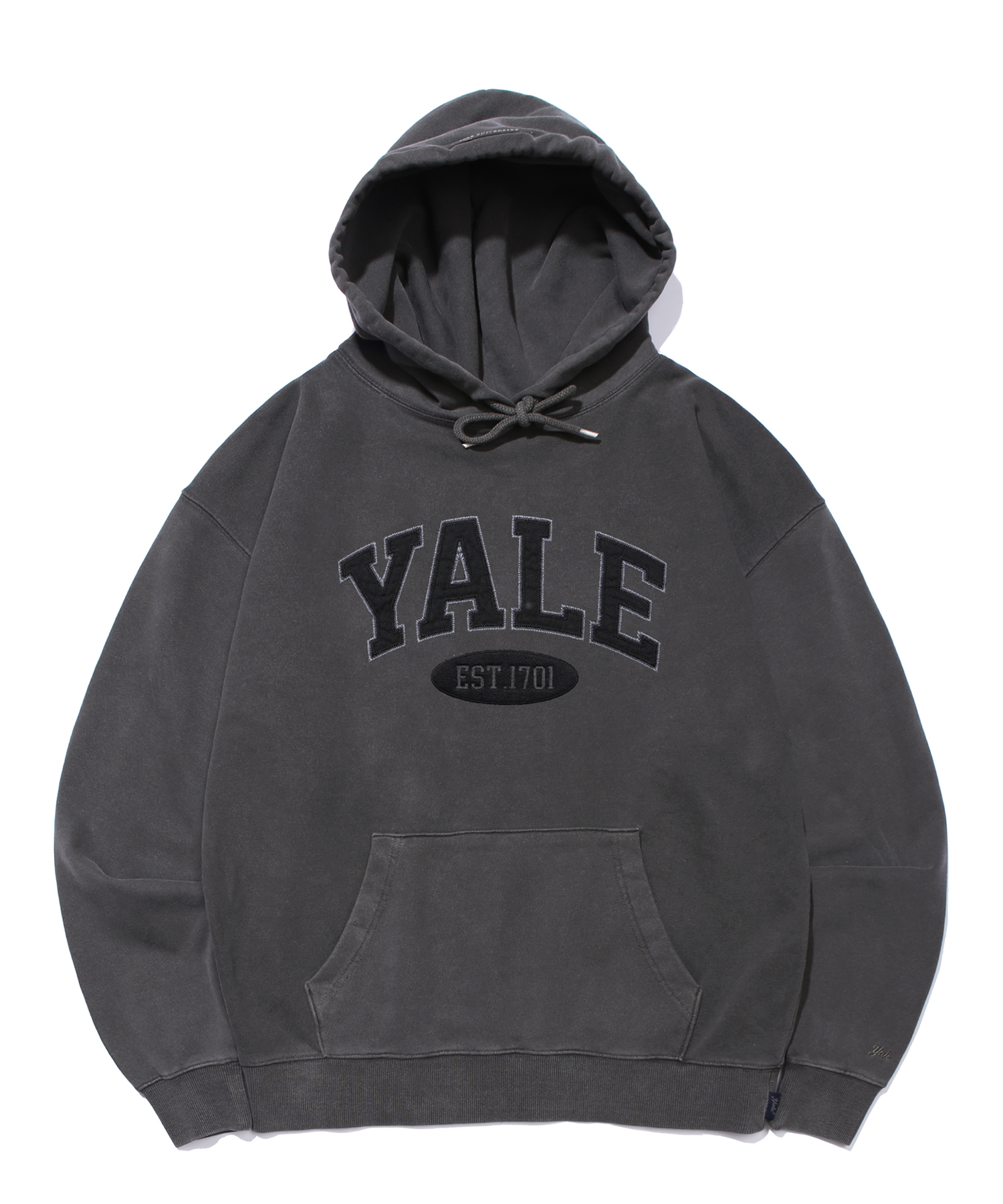 2 TONE ARCH PIGMENT HOODIE CHARCOAL