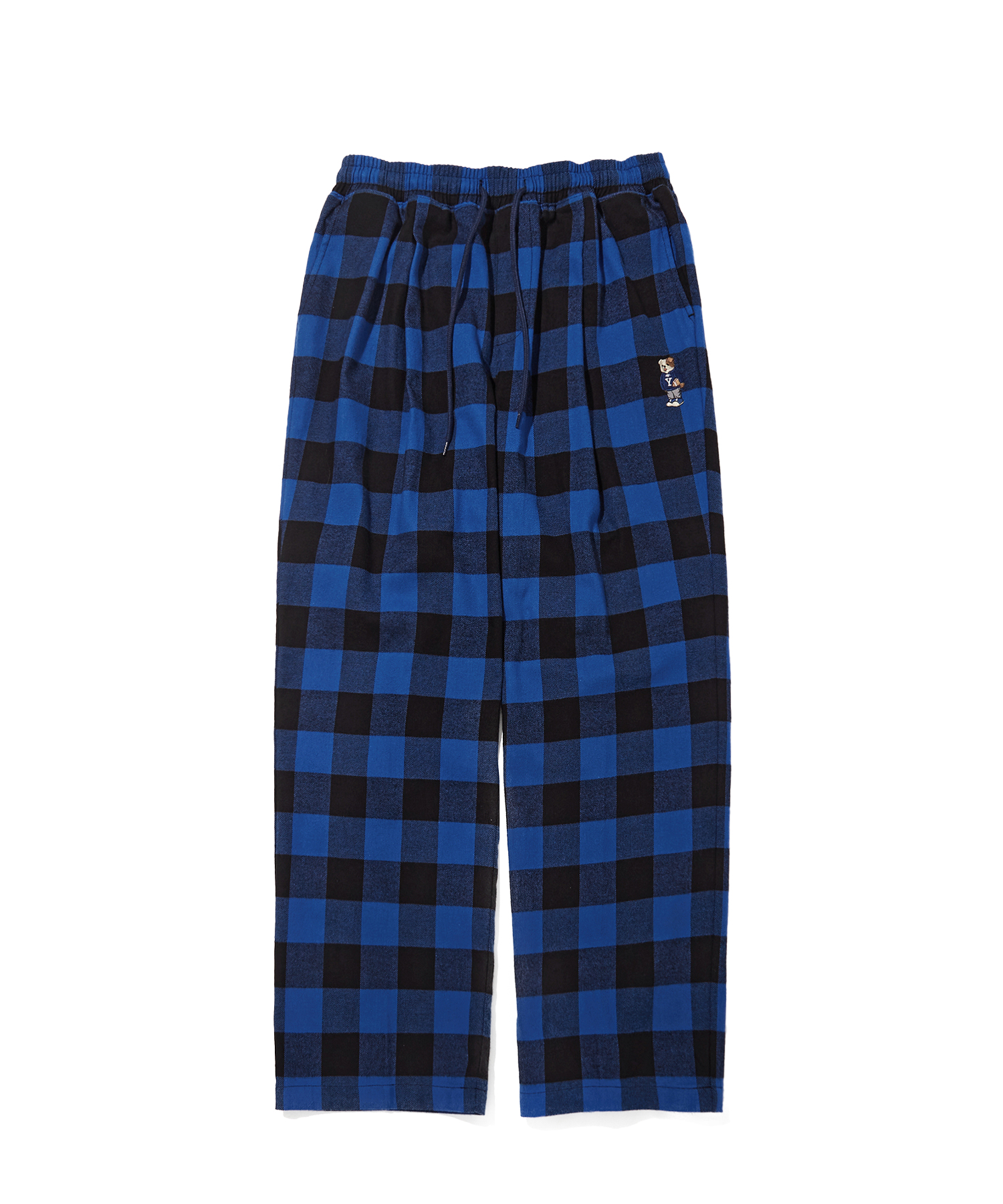 FLANNEL EASY PANTS CHECK BLUE