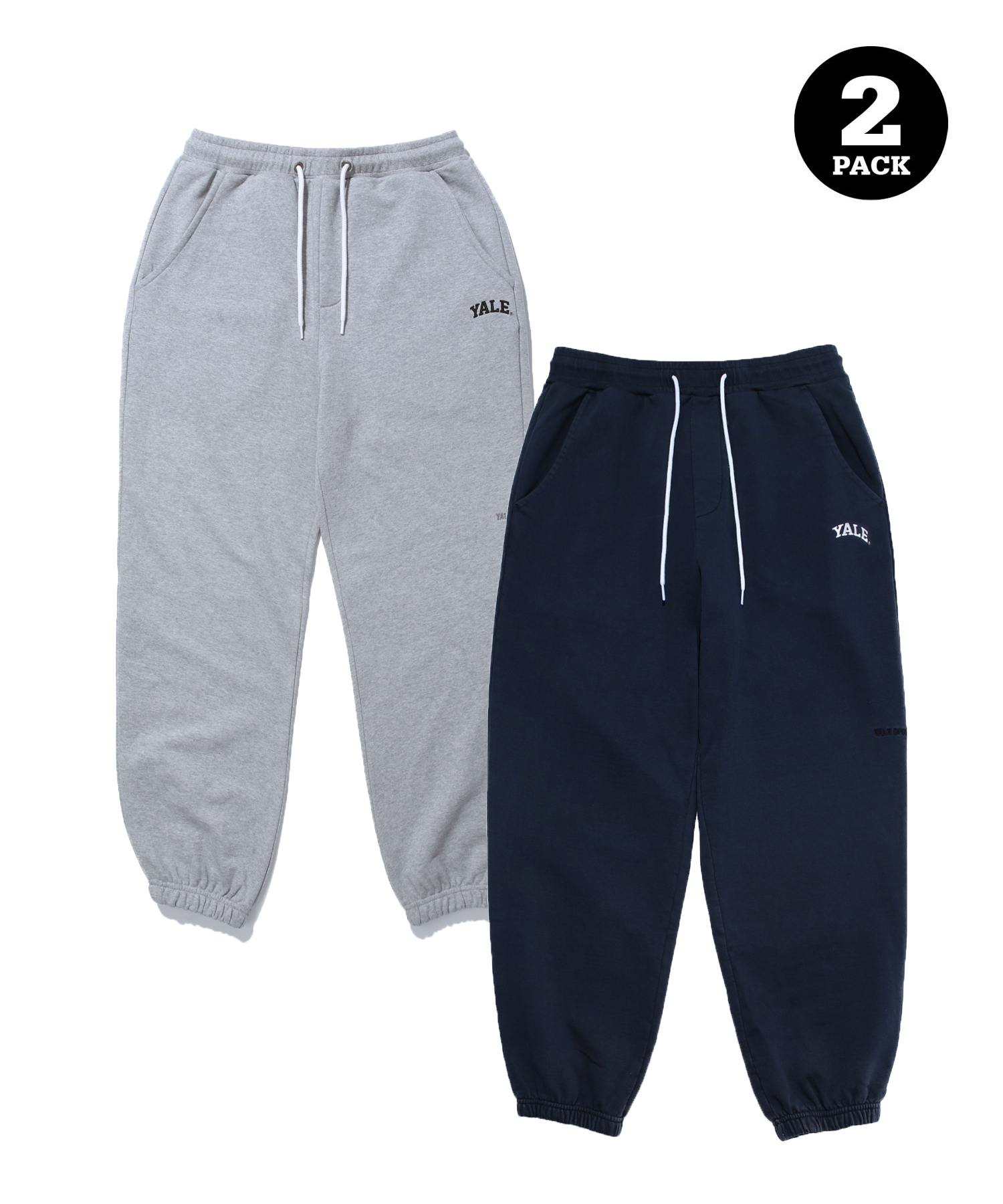 [ONEMILE WEAR] 2PACK SMALL ARCH SWEAT PANTS GRAY / NAVY