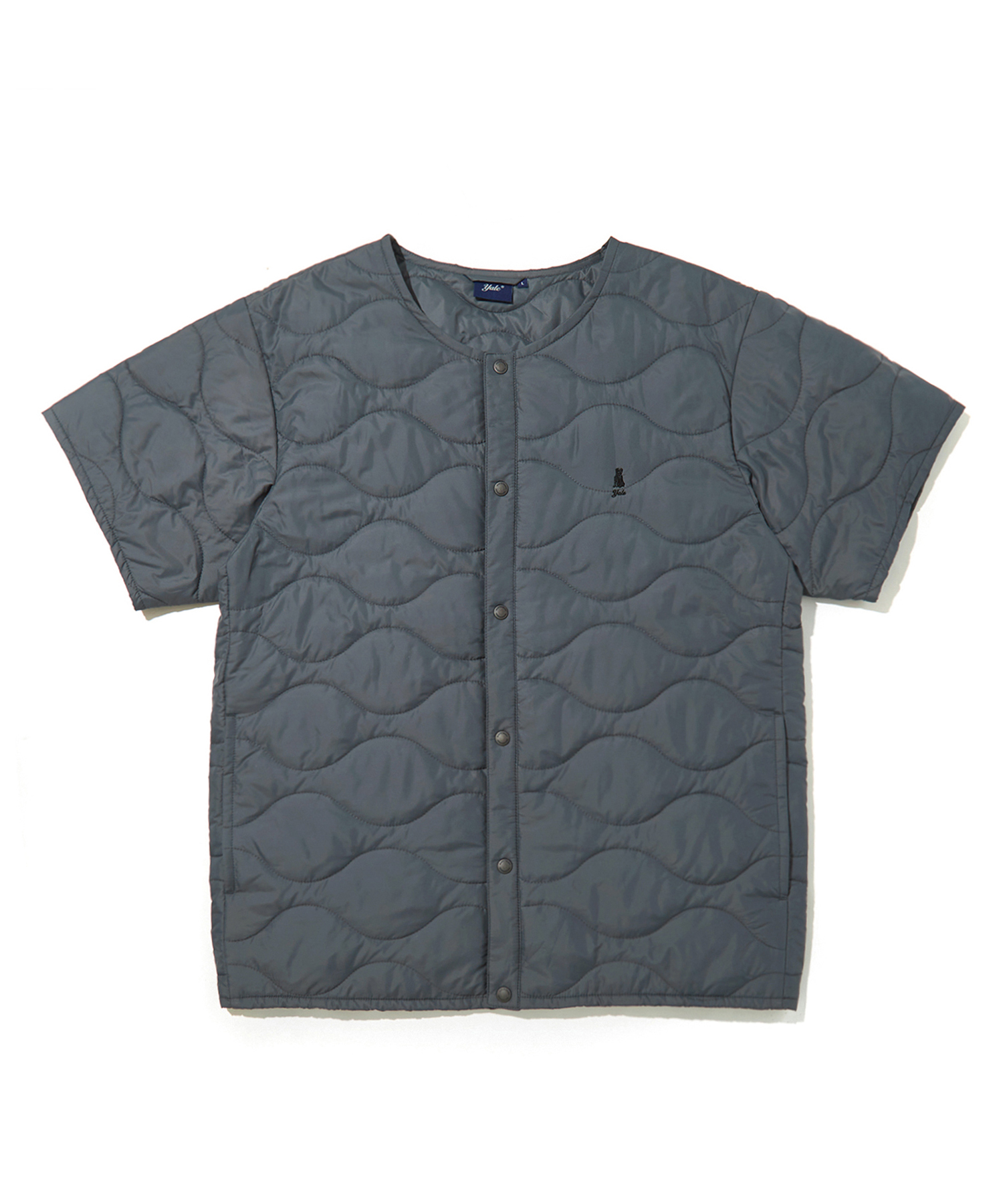 HALF SLEEVE QUILTING JACKET CHARCOAL