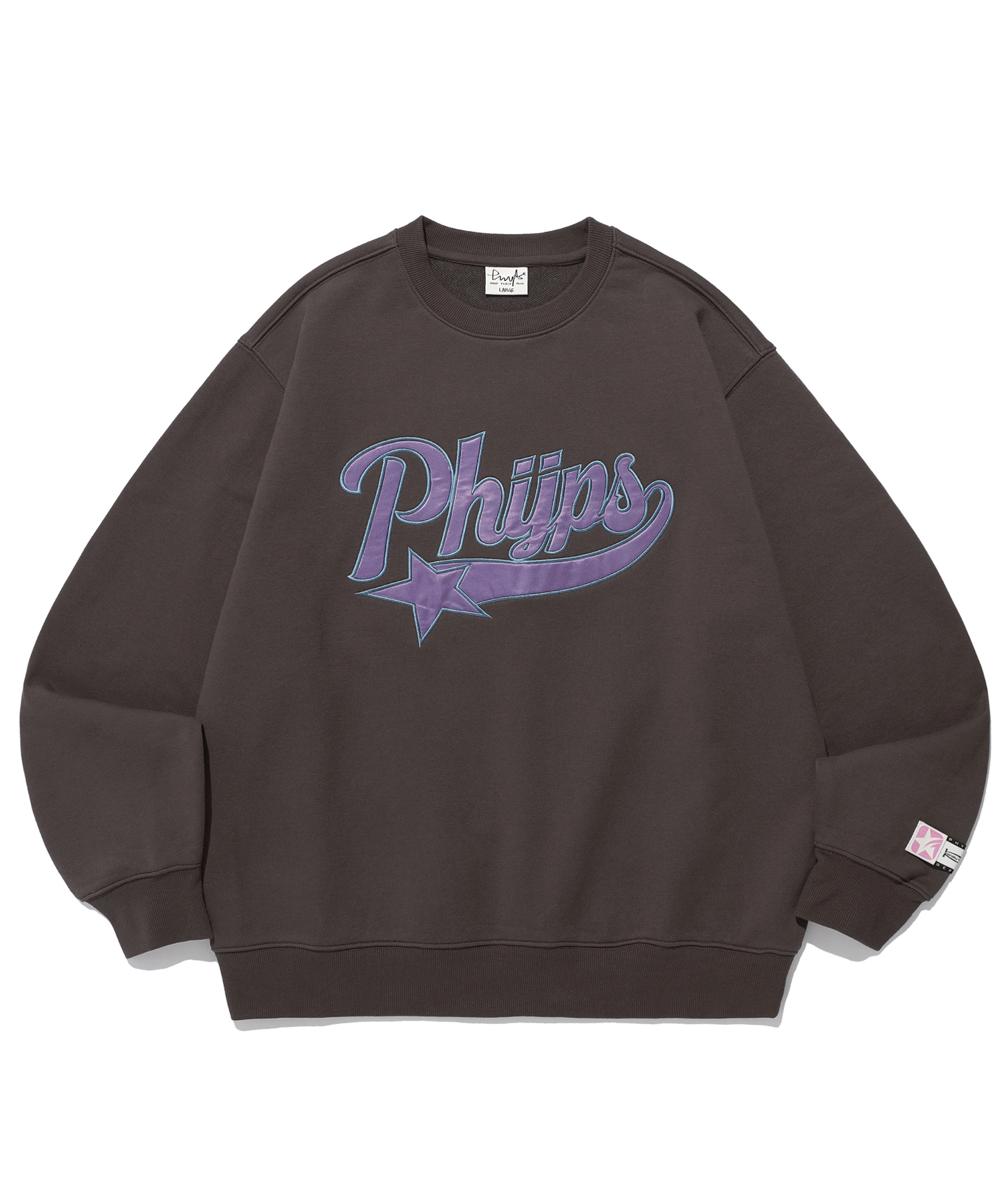 PHYPS® STAR TAIL CREWNECK RED CHARCOAL