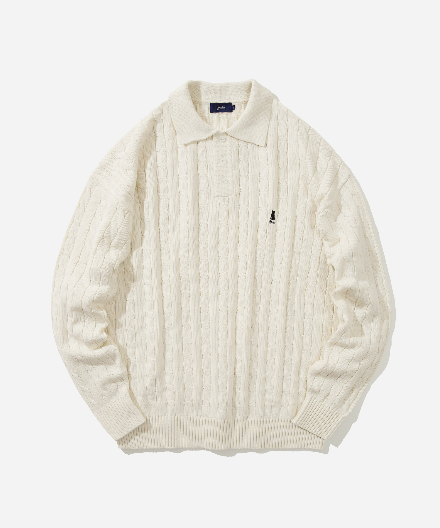 [100% COTTON] HERITAGE DAN CABLE PK KNIT IVORY