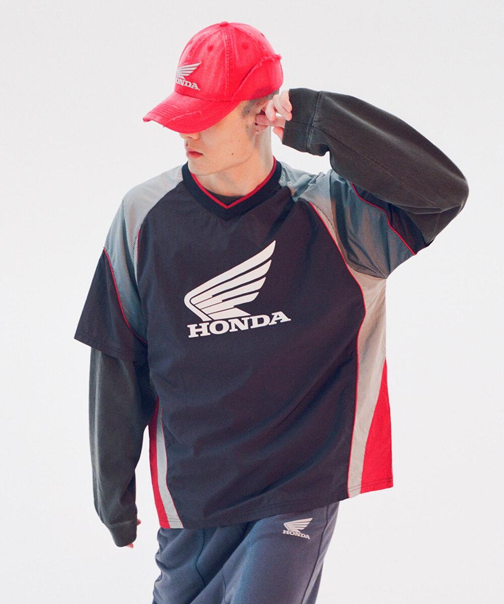 [5/13 예약 배송]Honda Speed Track nylon T-shirt Navy