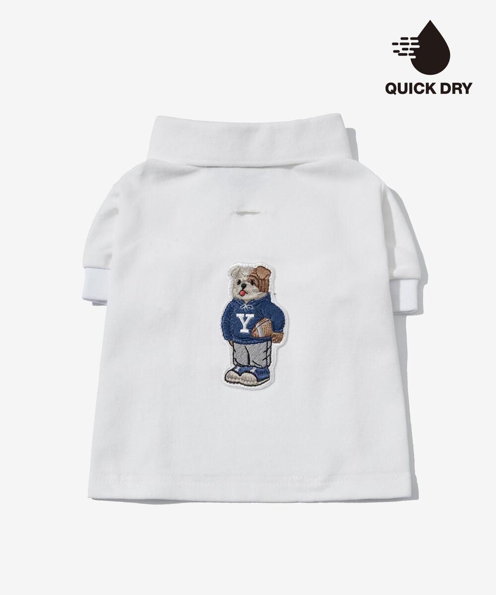EMBROIDERY DAN QUICK DRY PIQUE DOGGY POLO SHIRT WHITE