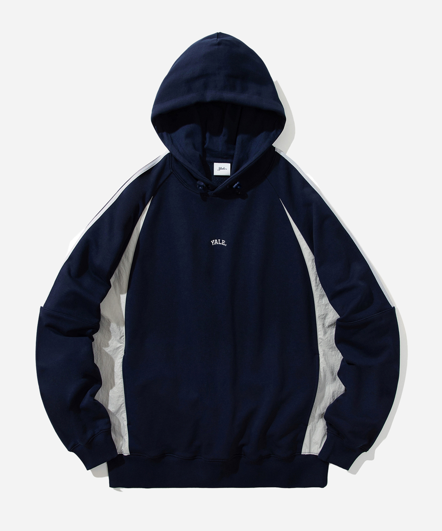 [ONEMILE WEAR] FABRIC MIXED HOODIE NAVY