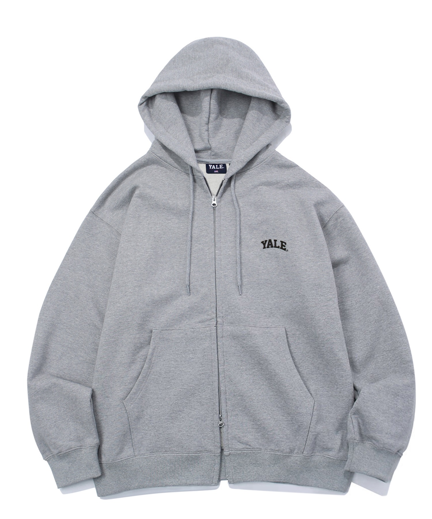 [ONEMILE WEAR] SMALL ARCH LOGO HOODIE ZIP UP GRAY