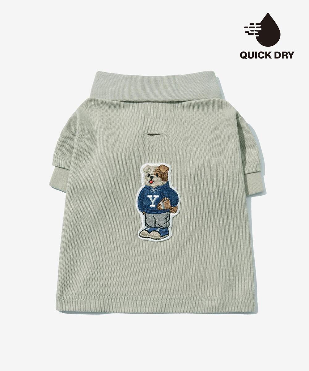 EMBROIDERY DAN QUICK DRY PIQUE DOGGY POLO SHIRT WARM GRAY
