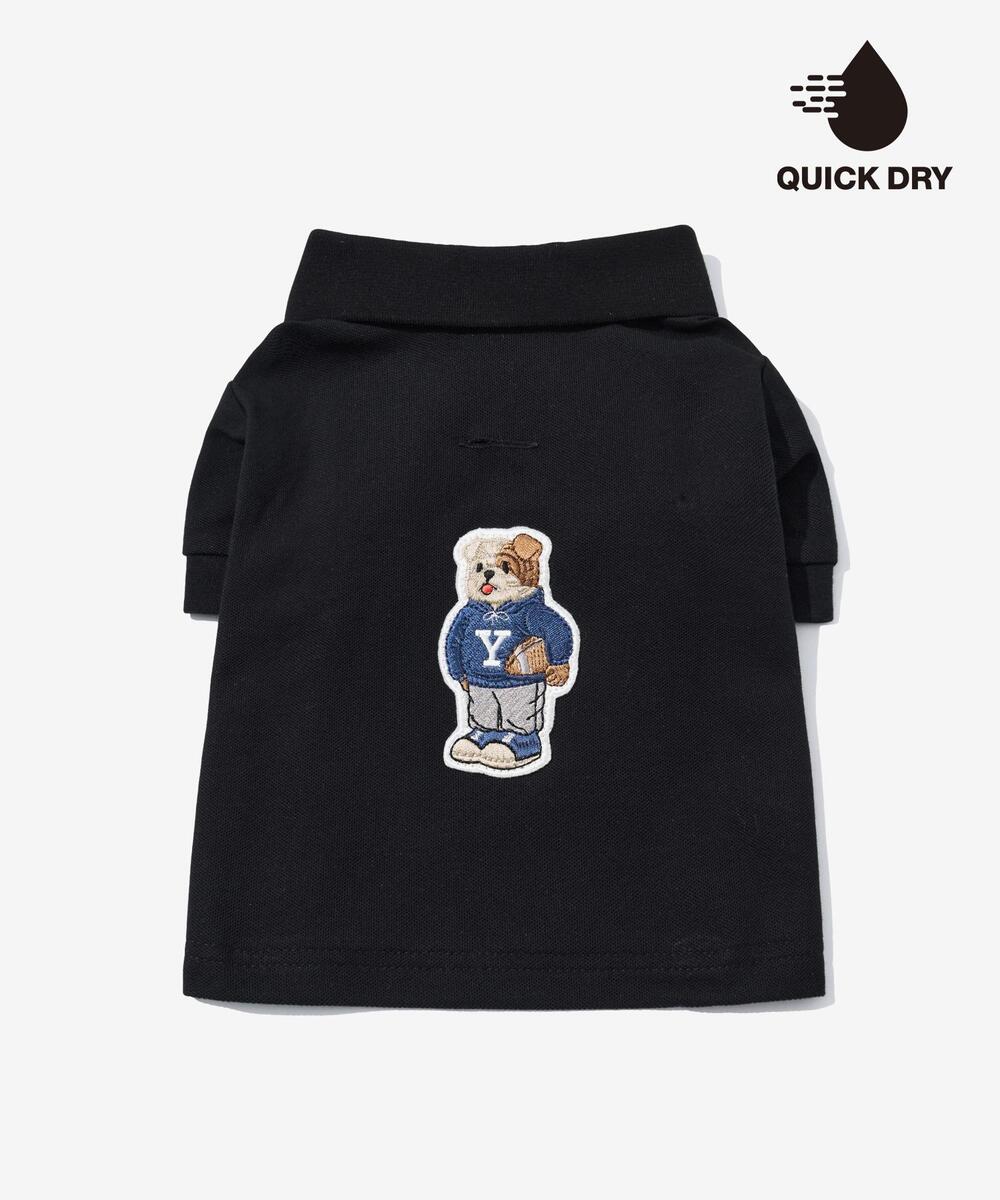 EMBROIDERY DAN QUICK DRY PIQUE DOGGY POLO SHIRT BLACK