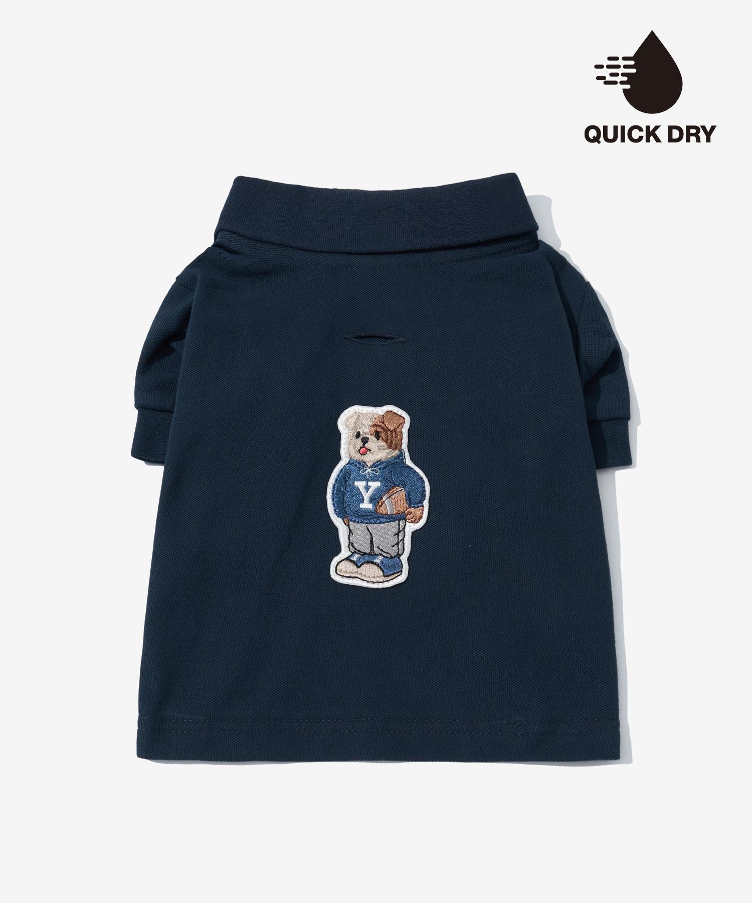 EMBROIDERY DAN QUICK DRY PIQUE DOGGY POLO SHIRT NAVY