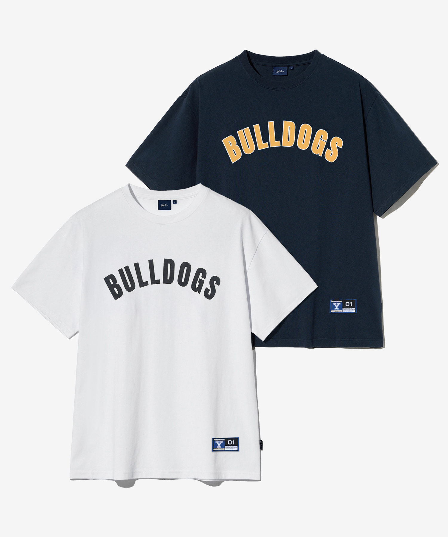 2PACK) BULLDOGS ARCH T-SHIRT WHITE / NAVY