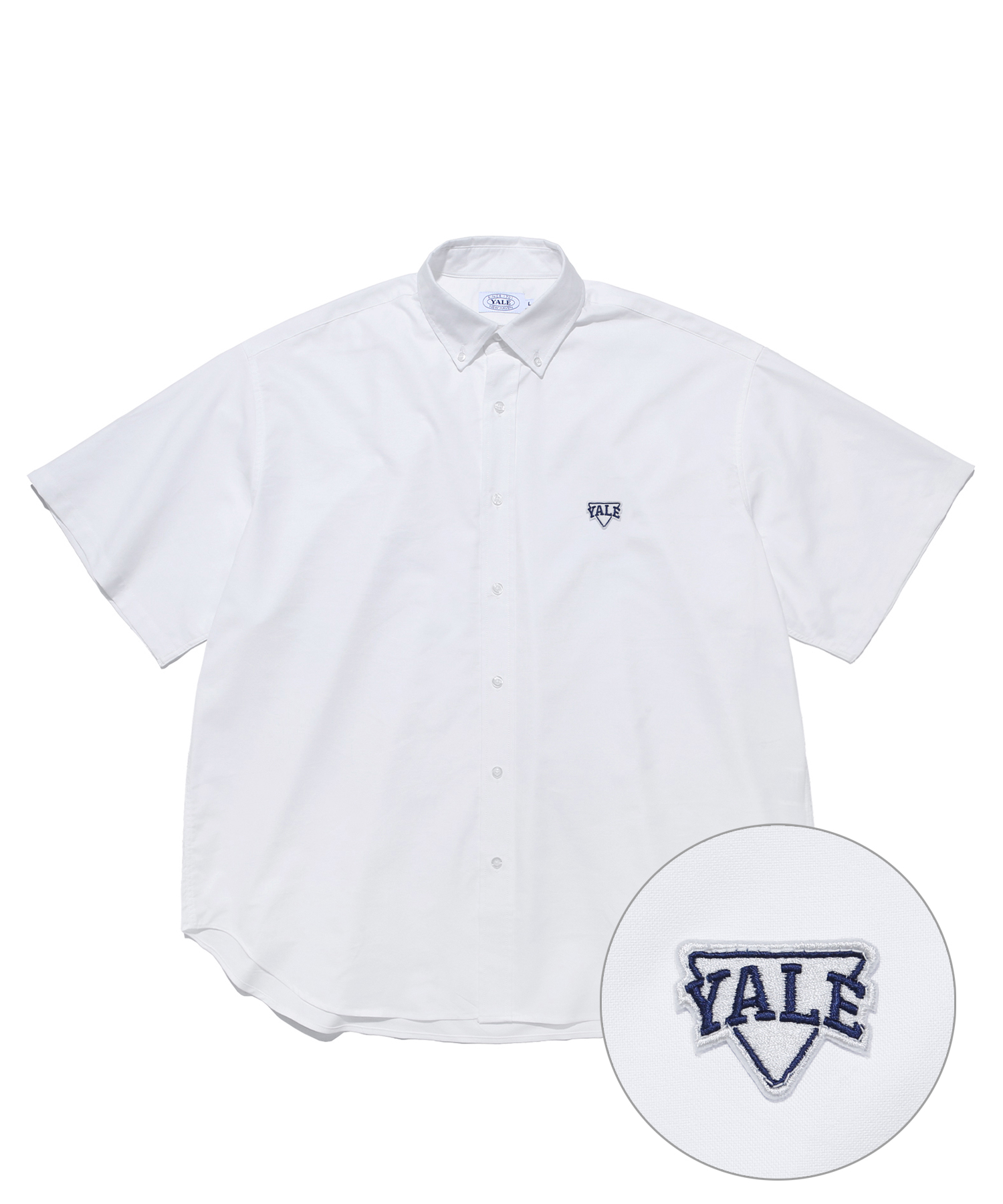 (THE BIG) YALE WAPPEN OXFORD SS SHIRT WHITE
