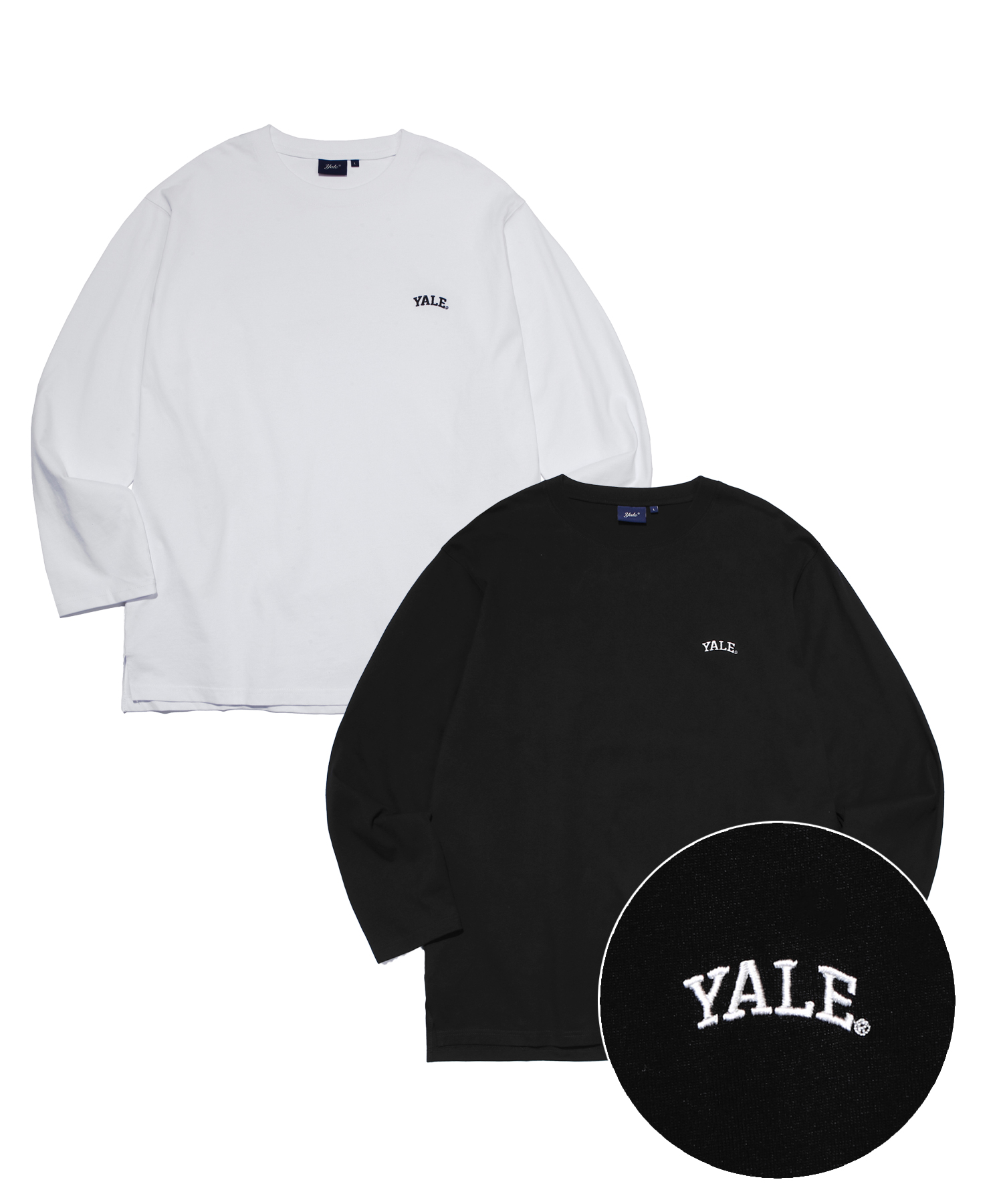 [ONEMILE WEAR] 2PACK SMALL ARCH LAYERED LS WHITE / BLACK