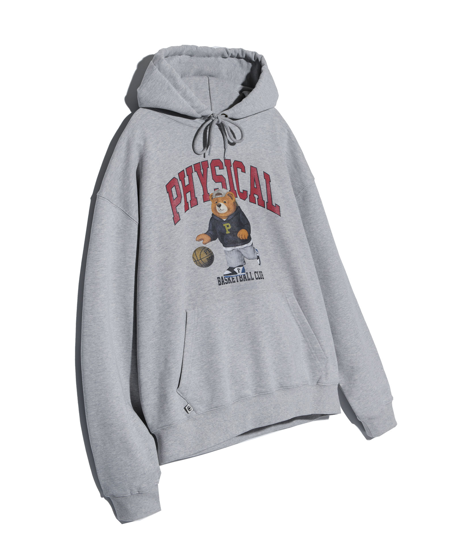 (23SS)  PHYPS® BEARS BASKETBALL DIET HOODIE GRAY / RED