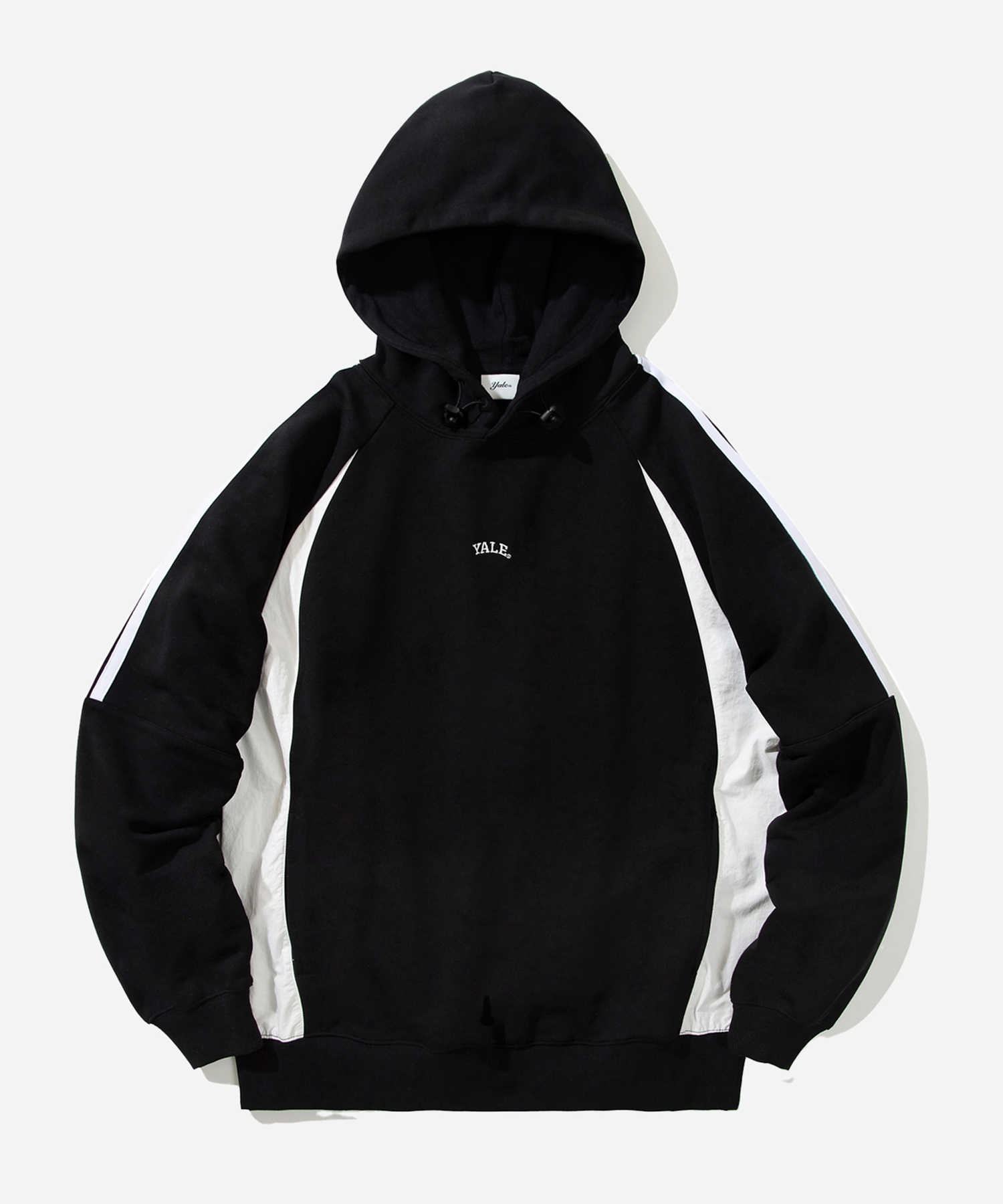 [ONEMILE WEAR] FABRIC MIXED HOODIE BLACK
