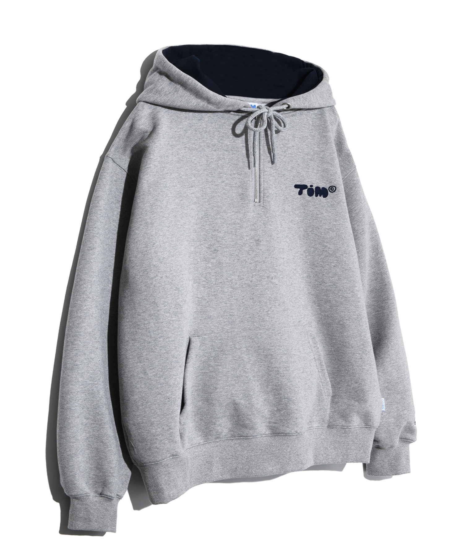 TIM ROUNDED TYPO HAIF ZIP UP GRAY