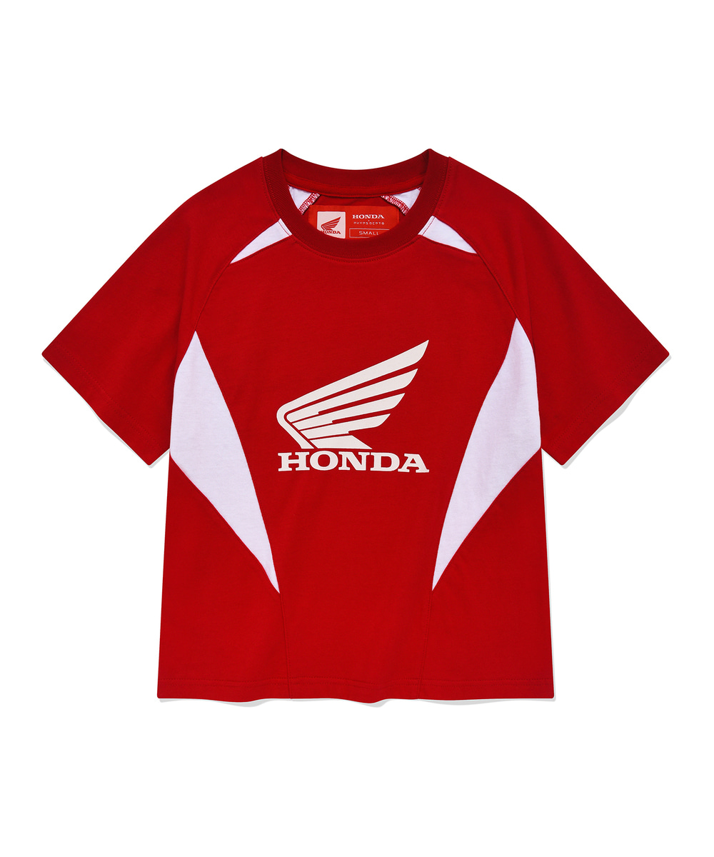 Honda Motorcycle Crop Jeresy T-shirt Red
