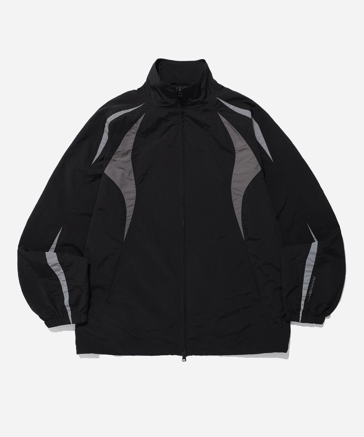 CURVE PIPING TRACK JACKET BLACK