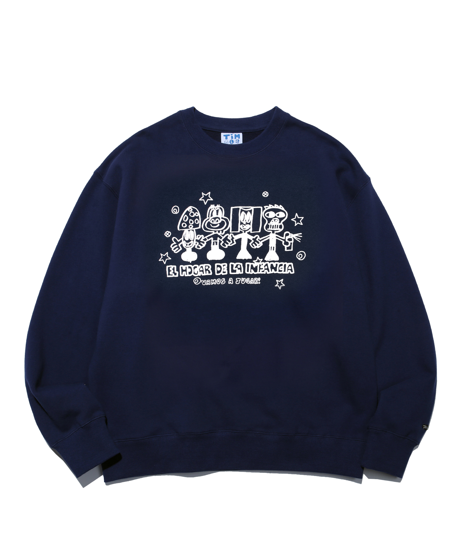 TIM COMIX X THE CHILDHOOD HOME HAND IN HAND CREWNECK NAVY