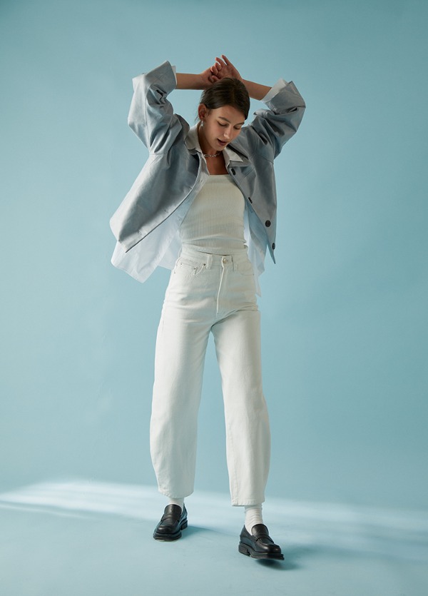 벌룬 데님팬츠 화이트 BALLOON DENIM PANTS WHITE