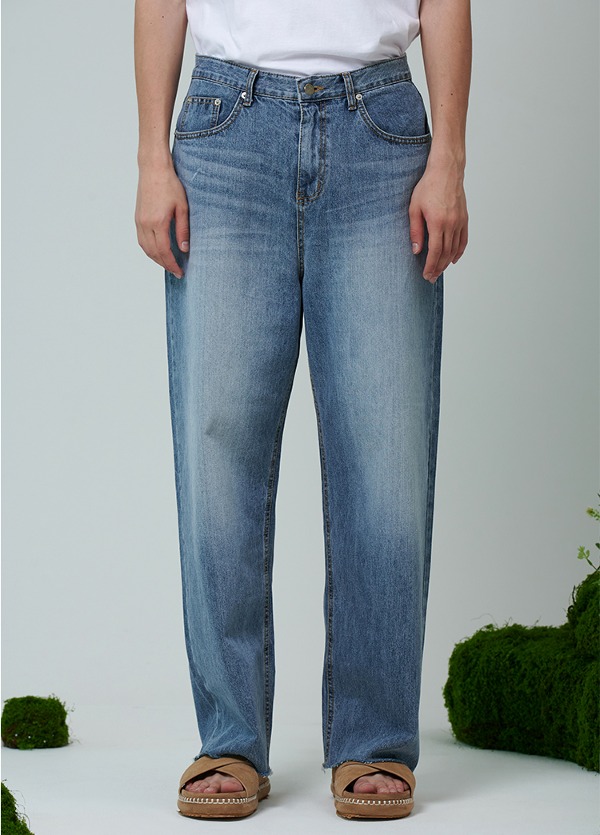 (MEN) 릴렉스핏 워시드 데님 팬츠 (MEN) Relaxed-fit Washed Denim Pants