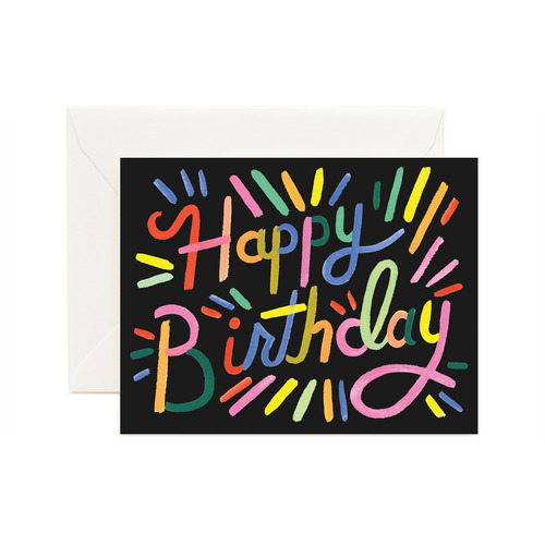 라이플페이퍼 Fireworks Birthday Card 생일 카드