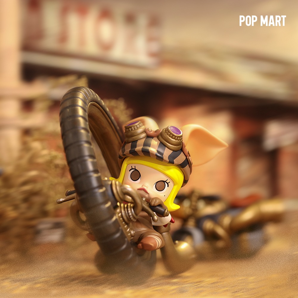 POP MART KOREA, Molly Steam Punk Piggy Bike - 몰리 스팀펑크 피기 바이크