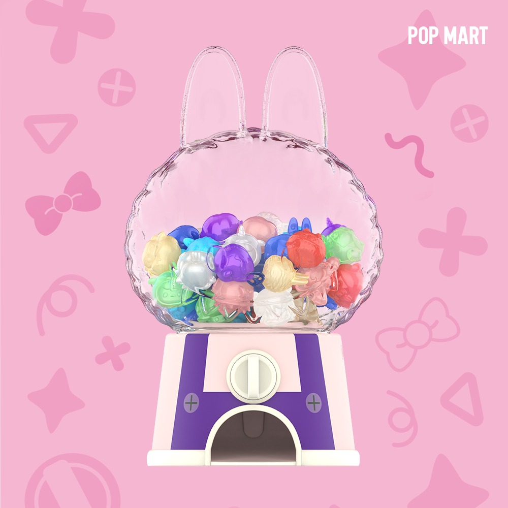 POP MART KOREA, POP BEAN LABUBU Gashapon Machine &amp; MINI Colorful Party Series - 팝빈 라부부 가샤폰 머신 미니 컬러풀 파티 시리즈