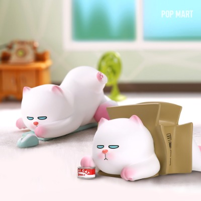 POP MART KOREA, Vivi Cat Lazily lying prong cat - 비비캣 뒹굴뒹굴 시리즈 (박스)