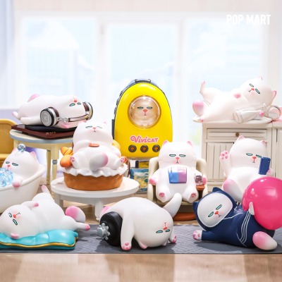 POP MART KOREA, VIVI CAT Lazily Lying Series - 비비캣 귀찮은 고양이 시리즈 (박스)