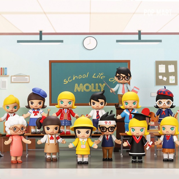 POP MART KOREA, Molly School Life - 몰리 스쿨 라이프 시리즈 (박스)