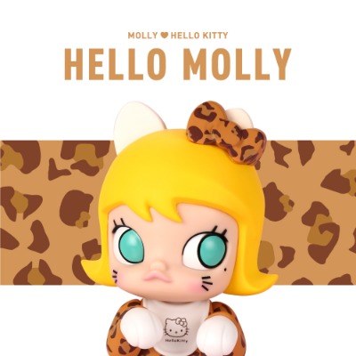 POP MART KOREA, Molly X Hello Kitty collaboration - 몰리 X 헬로키티 콜라보레이션 (브라운)