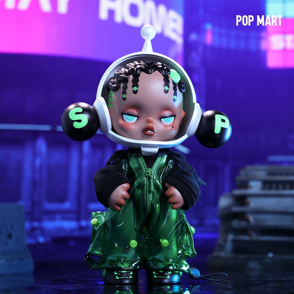 POP MART KOREA, Skullpanda OOTD Green field - 스컬판다 OOTD Big